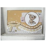 Marianne Design Ponsen en embossing sjabloon: Motieven voor kat en hond