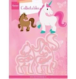 Marianne Design Ponsen en embossing sjabloon: Ponies