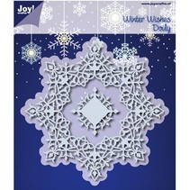 Punching and embossing templates: Winter Wishes Doilie