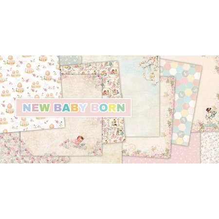 DESIGNER BLÖCKE  / DESIGNER PAPER Designerblock, 30,5 x 30,5cm, "New Baby Born"