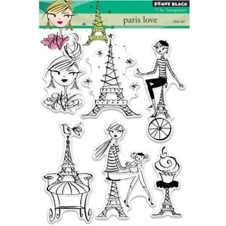 Penny Black Transparent stamp: Paris love