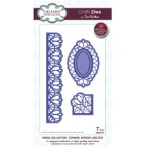 Punching and embossing template: filigree corner, border and decorative frame