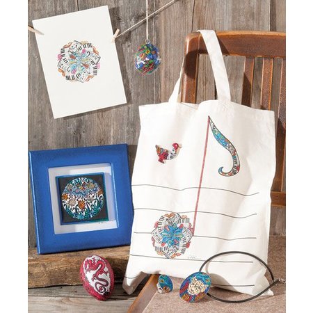 BASTELZUBEHÖR / CRAFT ACCESSORIES Texturmatte, Music, 90 x 90 mm, 1 Stück