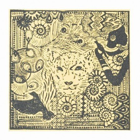 BASTELZUBEHÖR / CRAFT ACCESSORIES Texture mat, Afrika, 90 x 90 mm, 1 stk