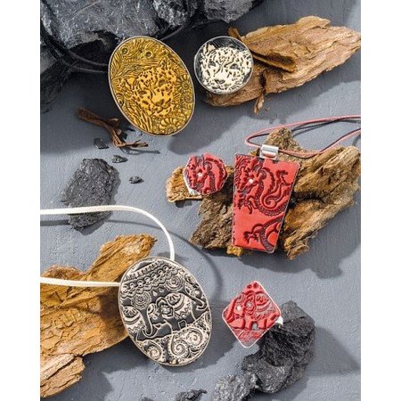 BASTELZUBEHÖR / CRAFT ACCESSORIES Collier met ovale kruis, Schmuckband