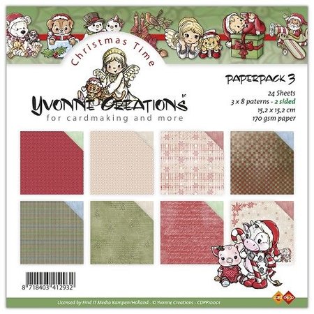 DESIGNER BLÖCKE  / DESIGNER PAPER paper pack, 15 x 15cm (160gsm) - h & h festive frolics (40pk) - Copy