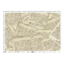 Decoupage, Precious Soft Paper 35x50cm, Precious Letters.