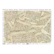 Decoupage, Precious softpaper 35x50cm, Precious Letters.