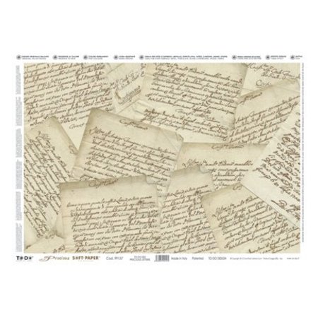 DECOUPAGE AND ACCESSOIRES Decoupage, 35x50cm softpaper preciosa, preciosas cartas.