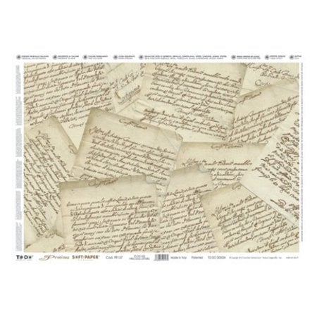 DECOUPAGE AND ACCESSOIRES Decoupage, Precious Soft Paper 35x50cm, Precious Letters.