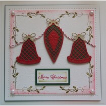 Stempelen en embossing stencil, Kerstthema