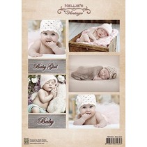 Decoupage feuille vintage, les bébés filles