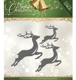 Precious Marieke Punching and embossing template: 3 Reindeers