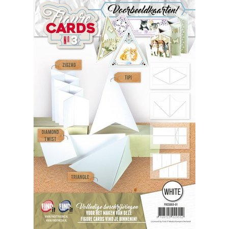 KARTEN und Zubehör / Cards Livro com 8 cartões pré-cortados BLANCO