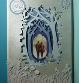 X-Cut / Docrafts Skjæring og preging sjablong for en Shadow Box Card, Forest