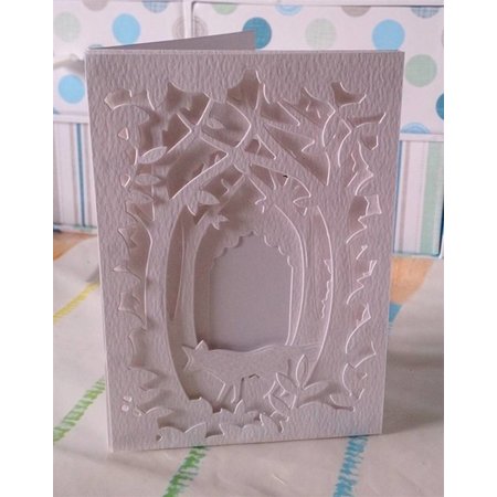 X-Cut / Docrafts Snij- en embossing stencil voor een Doos van de schaduw Card, Bos