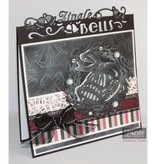 Die'sire Stempelen en embossing stencil van Diesire, bruiloft bel + hart hoeken