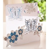 Estampillage et gaufrage pochoir Diesire, papillon amour