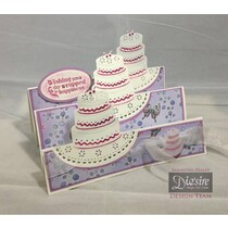 Estampagem e gravação estêncil de Diesire, bolo, coração e cantos