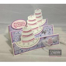 Stamping and embossing stencil of Diesire, cake, heart and corners