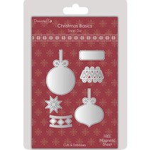 Punching and embossing template: Christmas ball