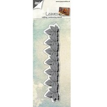 Estampagem e gravação stencil: Beira com folhas