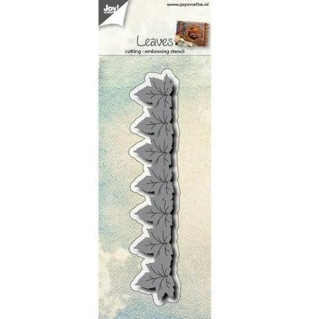 Joy!Crafts und JM Creation Stamping and embossing stencil: border with leaves