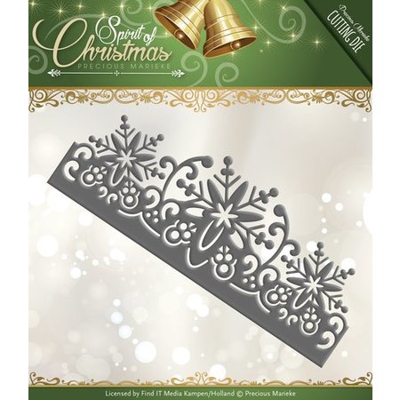 Precious Marieke Embossing and cutting mat, border with snowflake