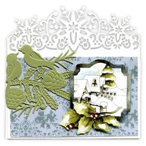 Embossing and cutting mat, border with snowflake