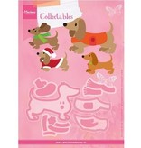 Marianne Design Puncionamento e gravação de modelo: dachshund bonito com Acessórios
