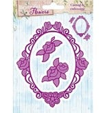 Studio Light Stamping and embossing stencil: roses decorative frame and 2 roses