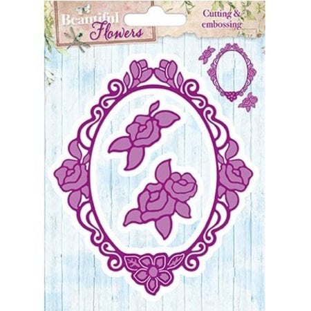 Studio Light Stempelen en embossing stencil: rozen decoratieve frame en 2 rozen