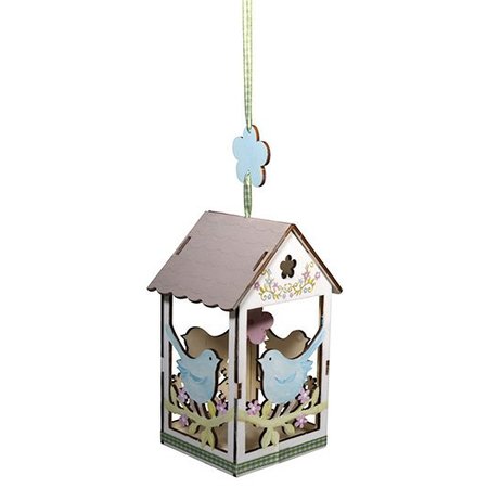 Objekten zum Dekorieren / objects for decorating 2 av tre birdhouse, 6x4,5cm