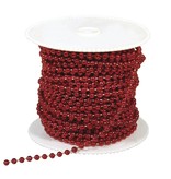 DEKOBAND / RIBBONS / RUBANS ... Grandi perle, 4 mm rosso, per ogni metro