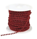 DEKOBAND / RIBBONS / RUBANS ... Great pearls, 4 mm, red, per per meter