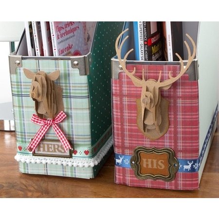 X-Cut / Docrafts Troqueles de corte decorativo, Buste renos 3D
