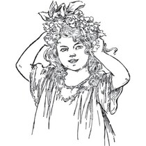 Marianne Design stamp: "Vintage Ladies"