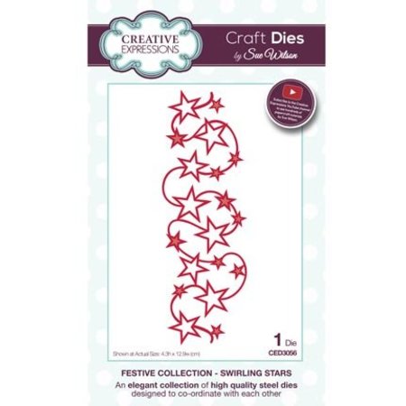Creative Expressions Punching and embossing template: Stars Swirl