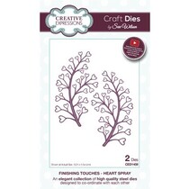 Ponsen en embossing sjabloon: Heart Spray
