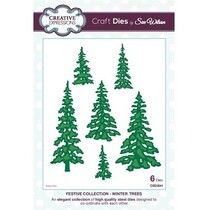 Ponsen en embossing sjabloon: bomen