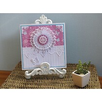 Ponsen en embossing sjabloon: sierlijst rond
