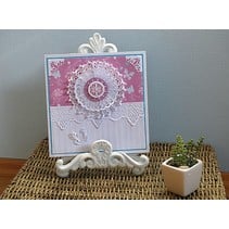 Punching and embossing template: decorative frame around