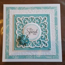 Punching and embossing template: decorative frame