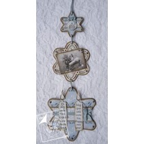 Joy Crafts, corte e estampagem estêncil, 3 estrelas