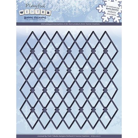 Yvonne Creations Punching and embossing templates: Trellis frame