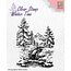 Nellie snellen Transparent Stempel, Landschaft mit Wasserfall