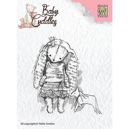 Nellie snellen Transparent Stempel, Baby Cuddles Baby, Princess Rabbit