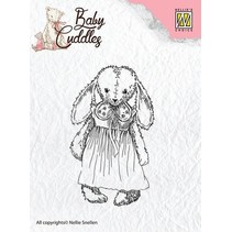 I timbri trasparenti bambino abbracci del bambino, ragazza Cuddly