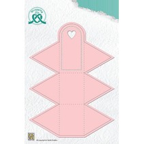 Punching and embossing templates: box in the form of a triangle