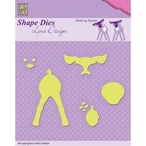 Punching and embossing templates: Lene Design, Build-up the Bambi